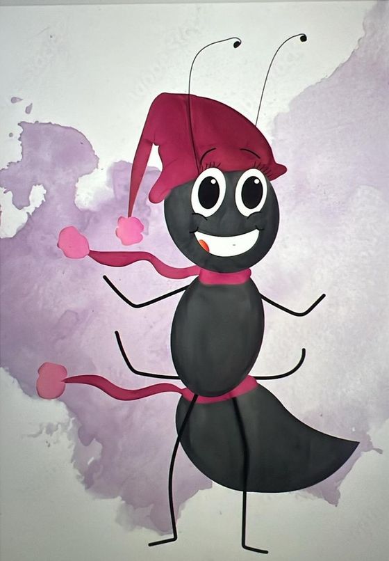 The digitised character, colour-trued for print